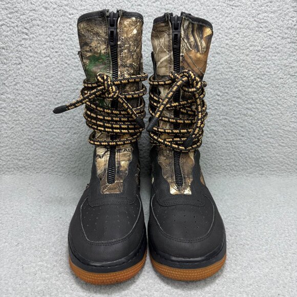 Nike Air Force 1 High Mens 9.5 Shoes Black Camo SF Realtree Zip 2019 Sneakers - Picture 4 of 12